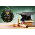 thumbnail image 3 of Class Of 2024 Wreath Sign for Front Door,Horizontal Round Door Wreaths,Housewarming Gift Farmhouse Wood Door Hanger for Home Decor Indoor and Outdoor, Classroom, Yard, Porch Décor, 3 of 5