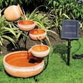 thumbnail image 1 of KoolScapes 5-Tier Solar Powered Cascading Fountain with Terracotta Clay Pots, Outdoor Water Feature for Garden Decor, 1 of 7
