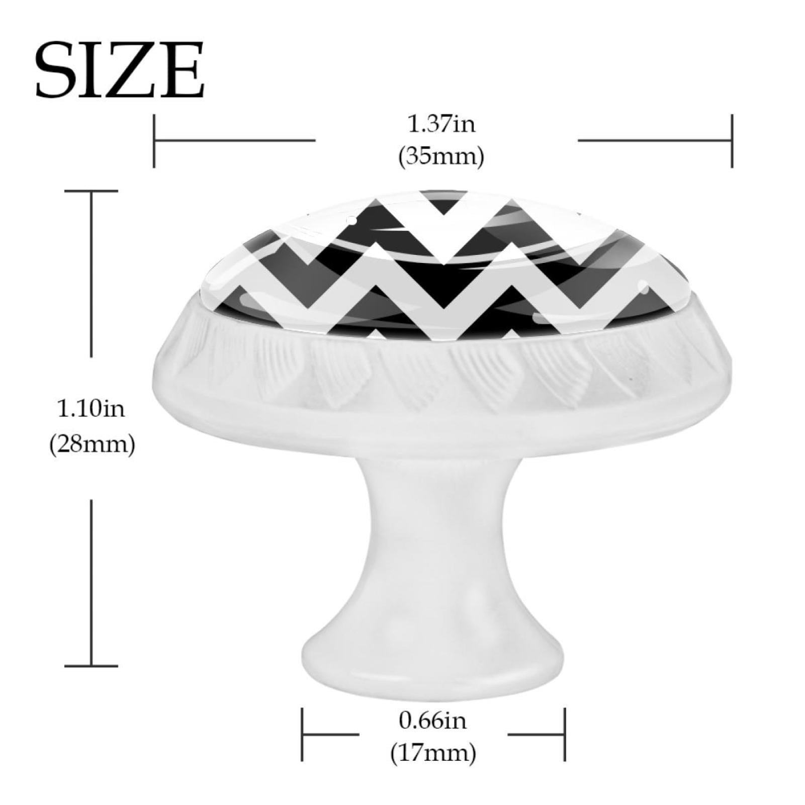 4 Pcs Black Lines Knobs for Kitchen Cabinet Cupboard Dresser Bookcase Drawer Pulls Handles Round Home Decor