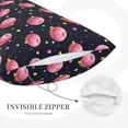 thumbnail image 5 of Haiem Pillowcase for Hair and Skin Queen - Cartoon Donut Planets Printed Soft Pillowcase with Envelope Closure-20"x30", 5 of 9
