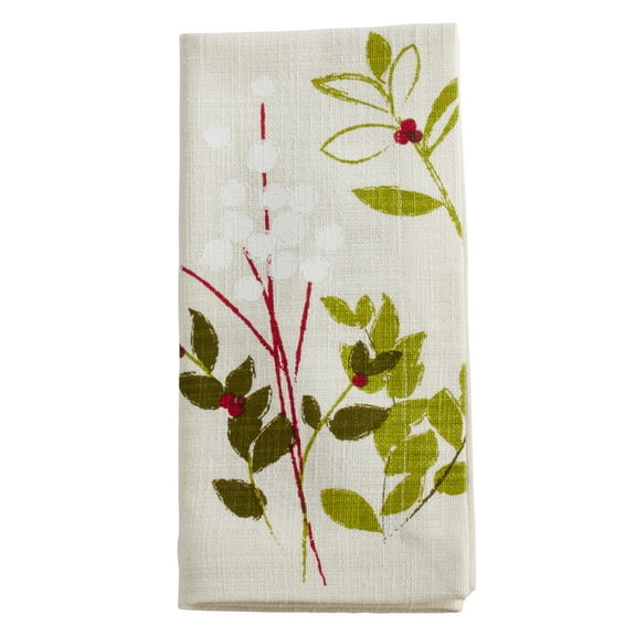 Saro Lifestyle Holiday Botanical Print Table Napkin (Set of 4)