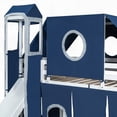 thumbnail image 4 of Blue Twin Size Loft Bed with Tent and Tower - Playhouse Inspired Fun, 4 of 22