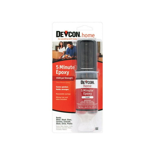 Epoxy Devcon Home, 5 minutos, alta resistencia, 25 ml (paquete de 6)