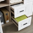 thumbnail image 6 of Sophshelter Armoire Wardrobe Closet Wood Wardrobe Armoire Closet, Modern 4-Door Wardrobe Closet 2 Hanging Rods & 3 Drawers, 6 of 8