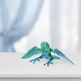 thumbnail image 3 of Juguete de loro impreso en 3D para niños, figura realista de pájaro con alas móviles, decoración de escritorio, estatua de loro flexible, juguete articulado de pájaro., 3 of 5