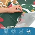 thumbnail image 5 of Yayeee Kitchen Curtains Tier Set of 2 Light Filtering 57"x36" Over Sink Window Panels, Green Christmas Gingerbread, 5 of 7