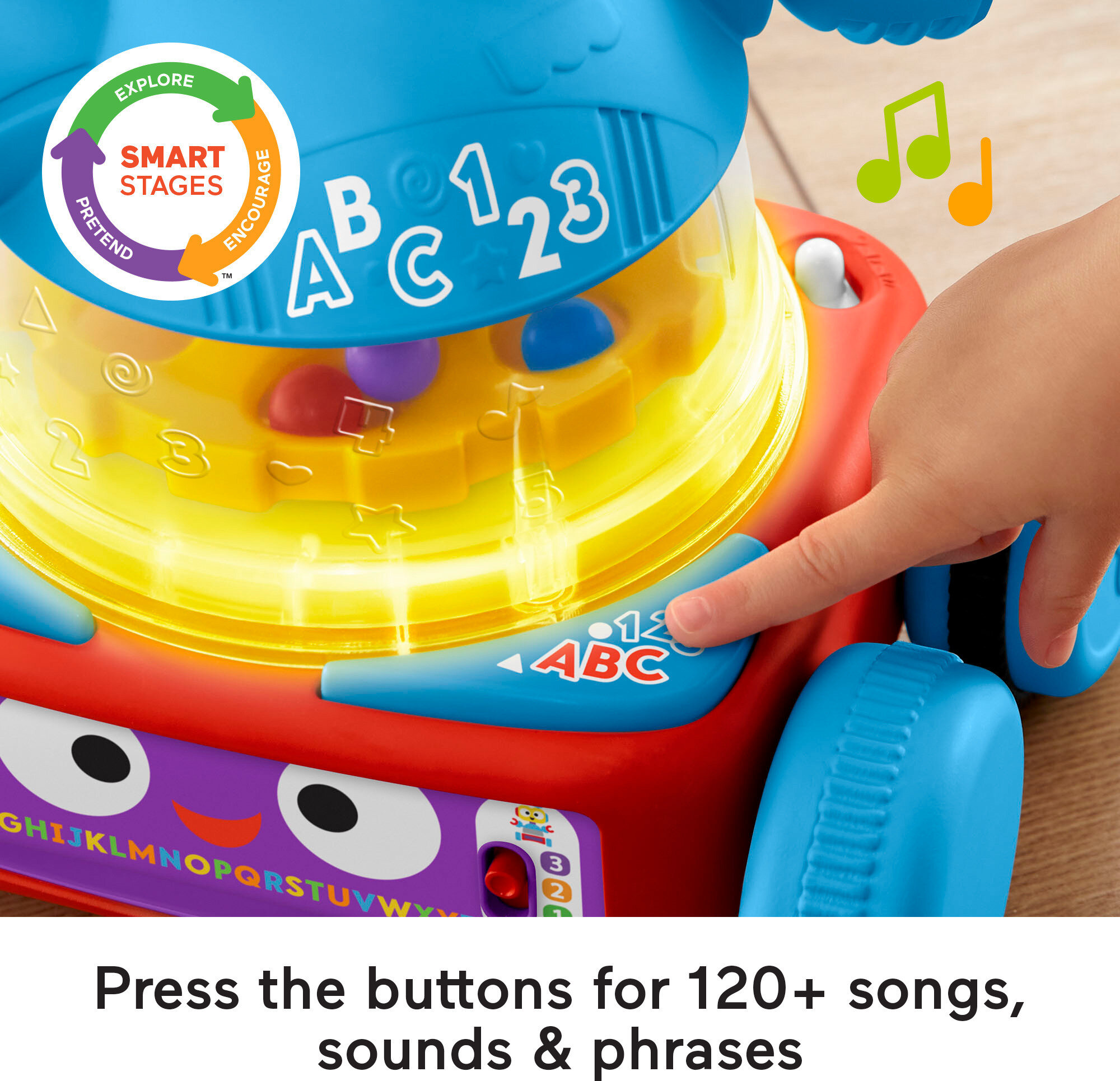 Fisher-Price 4-in-1 Learning Bot Interactive Toy Robot for Infants Toddlers and Preschool Kids - image 5 of 9
