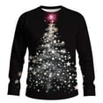 thumbnail image 3 of Feancey Men's Big and Tall Christmas Graphic Tees Lightweight Long Sleeve Crewneck Pullover Fashion Xmas Tree Print Tshirts Holiday Casual Party Shirt Black 4XL, 3 of 6
