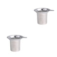 thumbnail image 4 of sweethay Tea Infuser Teapot Funnel Round Edge Leaf Handle Mesh Loose Kitchen Accessories Single-Wire Steel Stainless Filter Clip 88mmx75mm 2Conjunto, 4 of 6