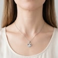 thumbnail image 3 of Momentwish 1 Carat Moissanite Heart Pendant Necklace for Women 925 Sterling Silver Christmas Valentines Mother's Day Gifts for Mom Wife, 3 of 11