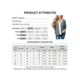 thumbnail image 3 of MYLookk Women Casual Tops 3/4 Sleeve V Neck Blouse Chiffon Loose Shirt, 3 of 4