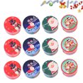 thumbnail image 4 of 12 Pcs Christmas Candy Box Multifunctional Round Shape Storage Organizer Biscuit Container for Party Dinner Event Festival, 4 of 6