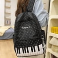 thumbnail image 6 of HUISZJ Polka Dot School Backpack, Large Capacity School Bag with Star Pendant, Portable Laptop Backpack for Students College Travel (Black), 6 of 10