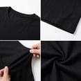 thumbnail image 5 of Domuza Mens Long Sleeve Crew Neck Tee Shirts Casual Cotton T-Shirts Tops Plain Tshirts for Men Trendy Work Shirt Top Black M, 5 of 7