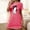 Hot Pink, variant on Cxenplz Womens Halloween Nightgown Casual Summer Fall Crewneck Short Sleeve T Shirt Deess Soft Loose Print Tunic Shirt Pajamas Sleepwear on Clearance