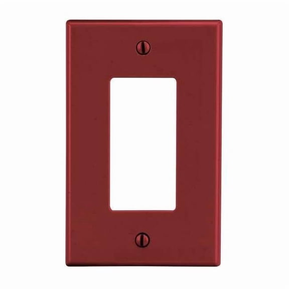 Rocker Wall Plate, Number of Gangs: 1 Plastic, Satin Finish, Red