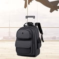 thumbnail image 1 of Mochila para ordenador portátil con ruedas, maletín para ordenador portátil con ruedas para mujeres y hombres durante la noche Negro, 1 of 9