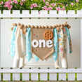 thumbnail image 6 of Cute First Birthday Banner with Polka Dot Gingham Patterns Backdrop Decor Party Supplies Photography Props for Baby First Birthday Party Celebrations Decors, 6 of 7