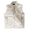thumbnail image 5 of Women's Dressy Vest Sleeveless Solid Color Open Front Jackets Zip Up Fashion Casual Waistcoat Tops, 5 of 6