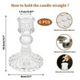 thumbnail image 2 of Juego de 6 Candelabros de Cristal, Candelabros Cónicos de Diamante Transparente para Centros de Mesa, Decoraciones del Hogar, 2 of 5