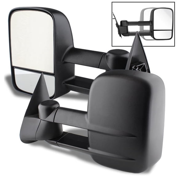 AKKON - For 99-07 Chevy Silverado Pickup Truck Extendable Towing Manual Mirrors Driver Passenger Side Pair Replacement