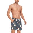 thumbnail image 4 of FORMRS Mens Swim Trunks Mesh Liner Quick Dry Casual Beach Board Shorts with Pockets, Sizes S-2XL, Playful Winter, 4 of 9