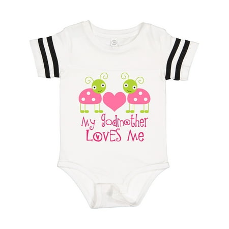 

Inktastic My Godmother Loves Me Girls Ladybug Gift Baby Girl Bodysuit