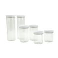 thumbnail image 2 of Mason Craft & More 6 Piece Clear Plastic Tall Food Storage Canisters Containers Set Airtight Dishwasher Safe, 18 oz. / 29 oz. / 51 oz., 2 of 7