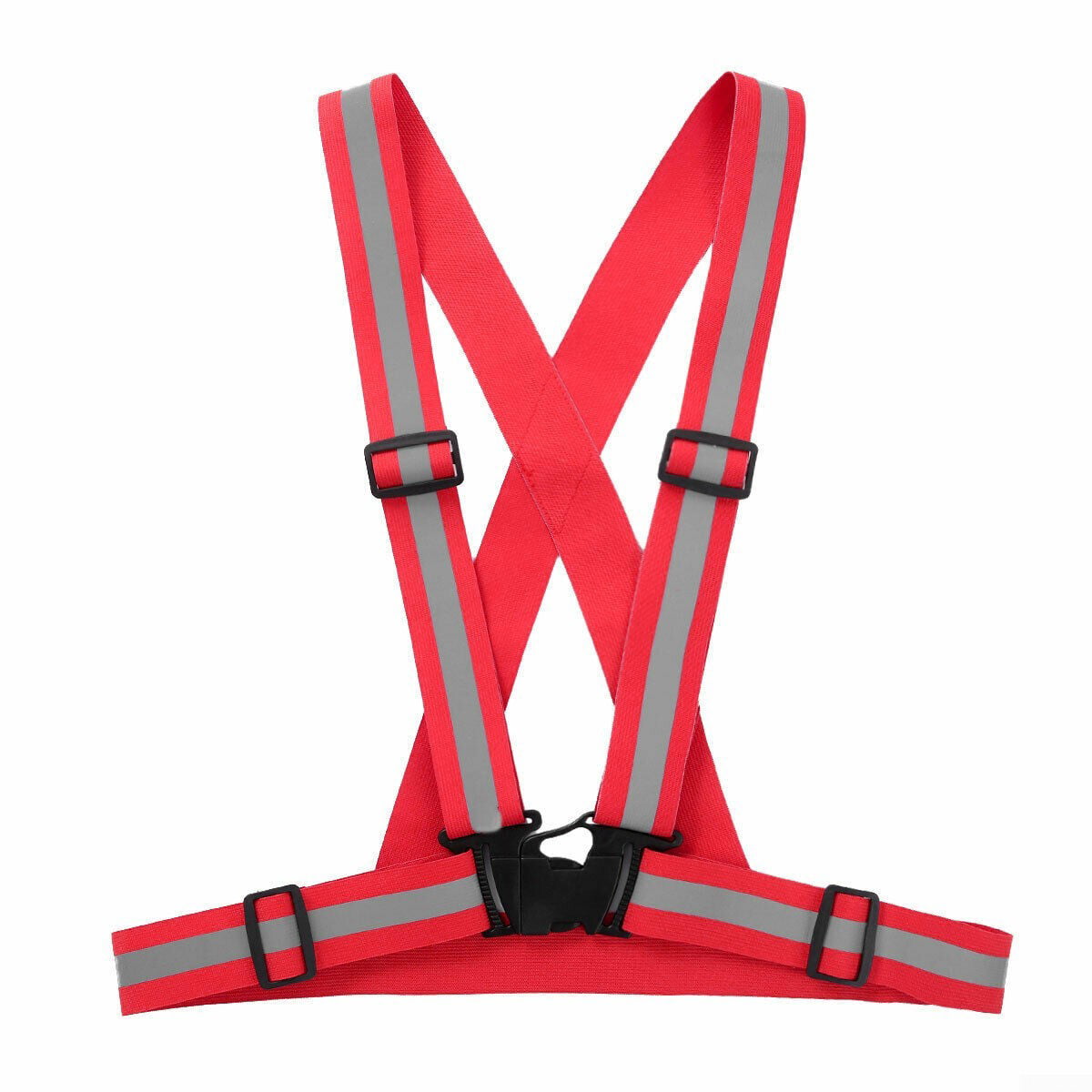 Reflective Safe Belt Vest Adjustable High Visibility for Night Sports Run Jog x1
