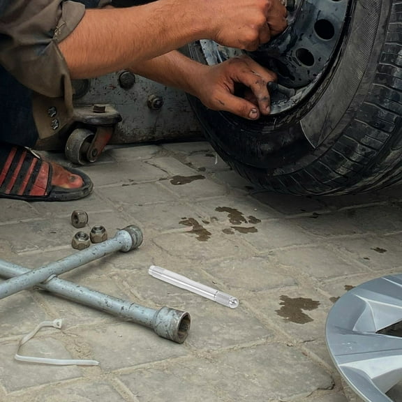 ETHZZLE 1Pack Silver 304 Stainless Steel Wheel Alignment And Balancing Tool Kit For Tire Mounting Tools