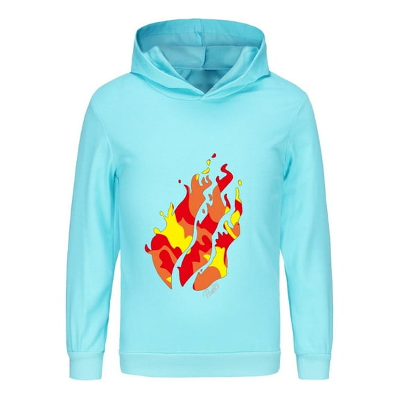 Boys Youth Flame Pullover Hoodie Sweatshirt with Bold Fire Design – Preston Playz Fan Kids Clothing