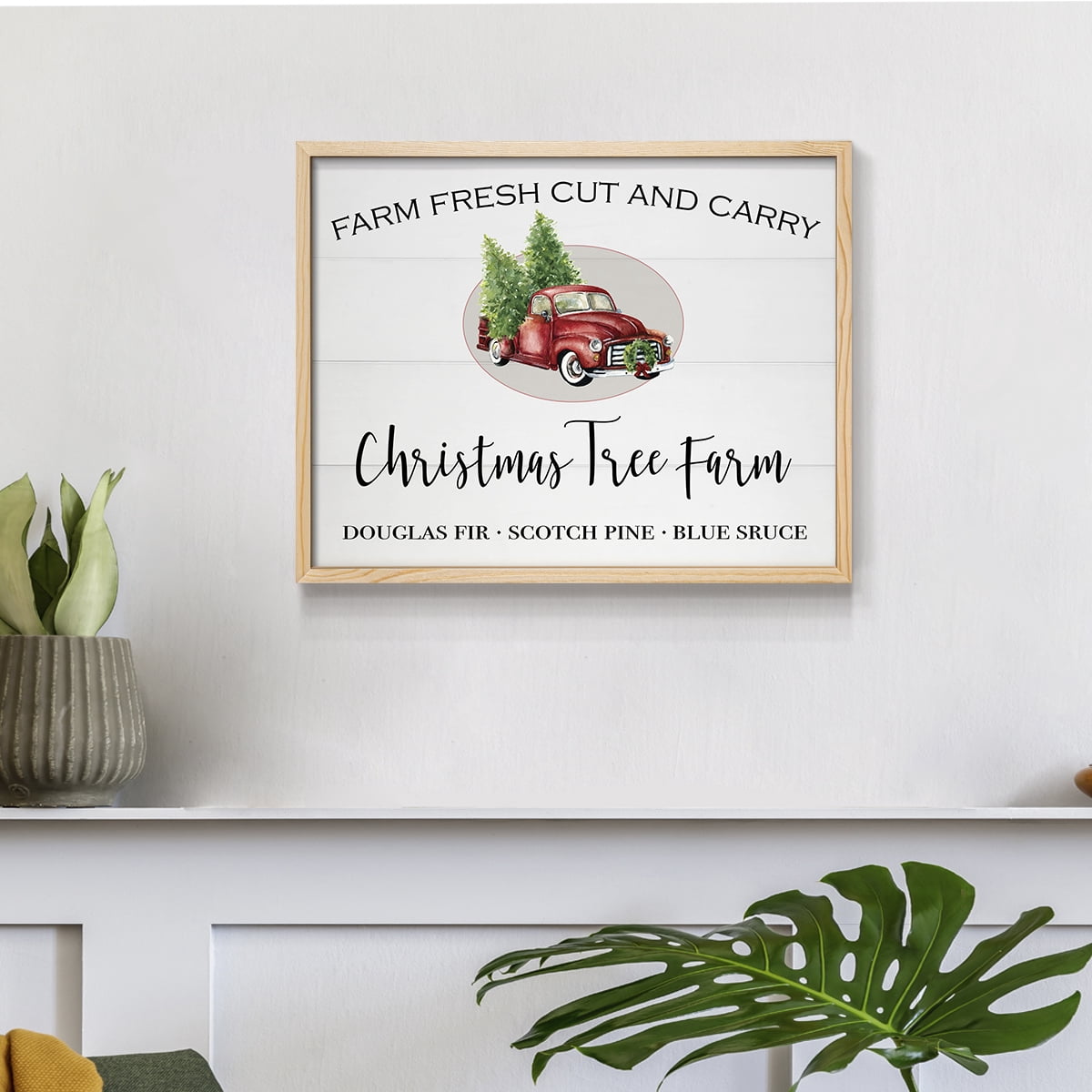 Christmas Tree Farm by Carol Robinson - Restickable Framed Giclée Print
