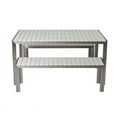 thumbnail image 2 of Pangea Home Breeze 3-piece Aluminum Frame Patio Dining Set in White, 2 of 5