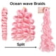 thumbnail image 2 of Cabello trenzado Gozill, rosa claro, ondulado, ondulado, 4 x 26 pulgadas, 2 of 6