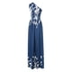 thumbnail image 3 of VISgogo Vestido de un hombro para mujer, estampado floral / Tie Dye, sin mangas, dobladillo dividido, plisado, cintura alta, falda de una pieza VISgogo moda, 3 of 9
