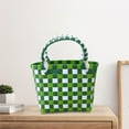 thumbnail image 6 of Kuntesetty Woven Handbag Large Capacity Summer Beach Tote for Vacation Picnic Commuting green, 6 of 9