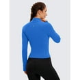 thumbnail image 2 of CRZ YOGA Butterluxe Womens Cropped Slim Fit Workout Jacket Track Athletic Full Zip Up Tops, 2 of 5