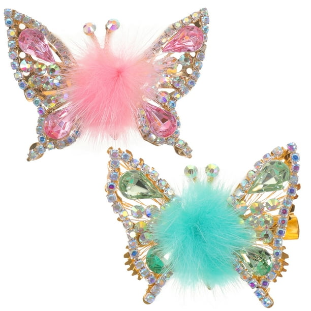 2 horquillas de mariposa voladoras, pinzas metálicas decorativas para el cabello, pasadores de mariposa