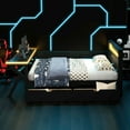 thumbnail image 3 of Mintazer Gaming Bed with Desk & Charging Station, Full Platform Bed with 2 Storage Drawers & LED Lighting Dorm Bedroom, Black, 3 of 13
