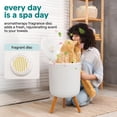 thumbnail image 3 of SereneLife Freestanding Towel Warmer Bucket – 18" Hot Towel Warmer with Legs, 12L Capacity, Built-In Timer, Aroma Discs & LED Indicator, Fits One Towel or Robe for Bathroom & Spa (Gray), 3 of 5