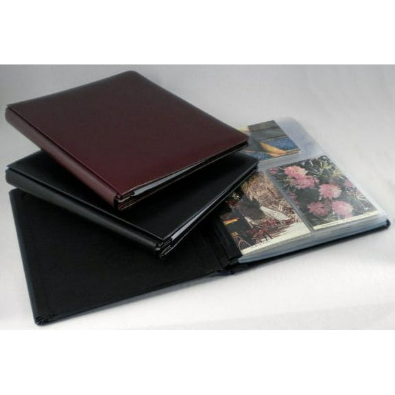 Hobbymaster Postcard Collecting Album, "Impresse" Leather Style, Pure Black