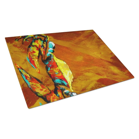 Carolines Treasures MW1190LCB Caramel Coated Crab Glass Cutting Board Large, 12H x 16W, multicolor