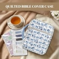 thumbnail image 3 of Pzuqiu Blue Bowknot Bible Case for Women Quilted Large Size Bible Carrying Case Church Bag with Handle and Zippered Pockets&Tabs Scripture Book Cover Organizer Christian Gifts, 3 of 7