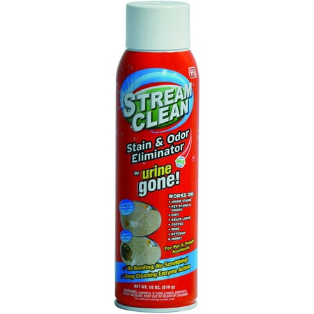 Stream Clean Carpet Stain and Odor Eliminator: Professional Strength, Deep Cleaning Enzyme Action, Destroys Through Oxidation Catalysis, No Scrubbing Needed, 18 Ounce