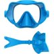 thumbnail image 2 of Full Silicone Swimming Goggles with Nose Cover,Panoramic View Antiglare Tempered Glass Snorkel Mask Anti-Fog&Leak for Swim Snorkeling Scuba Diving, 2 of 5