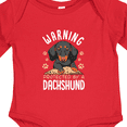 thumbnail image 4 of Inktastic Protected by a Dachshund Dog Boys or Girls Long Sleeve Baby Bodysuit, 4 of 5