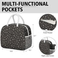 thumbnail image 6 of Lunch Bag Lunch Box for Women Reusable Insulated Lunch Bags,Water-Resistant Gold Stars Black Background Cooler Lunch Tote Bag, Large Capacity for Work Travel Picnic, 6 of 6
