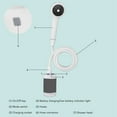 thumbnail image 3 of Douche Électrique Portable, Douche Électrique Portable Résistante 4,3x2,6 Po en ABS Fiable pour l'Extérieur et le Camping, Convient aux Instruments d'Arrosage pour Animaux, Bains et Légumes, 3 of 8