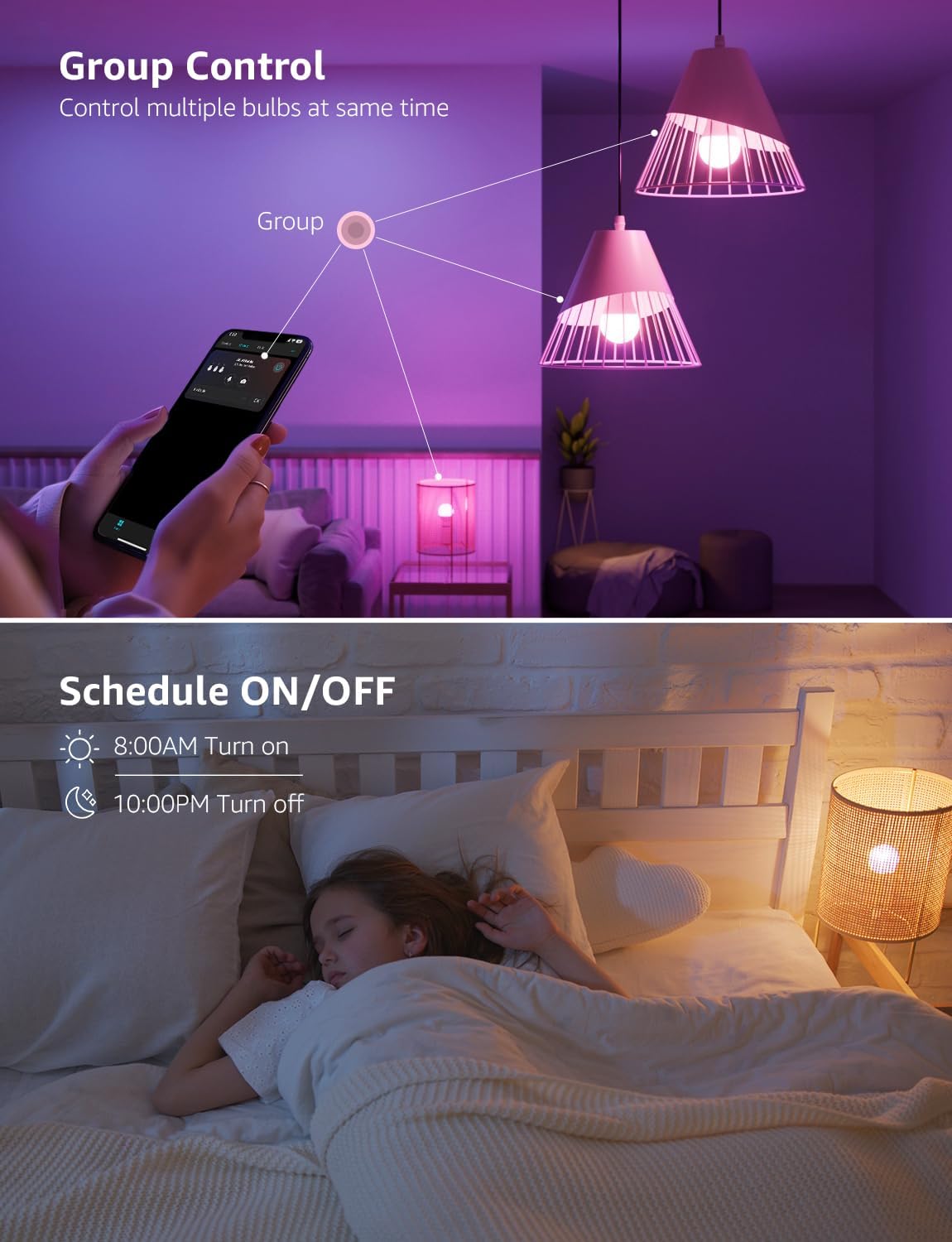 Lepro B1 AI Smart Light Bulbs Music Sync 4-Pack 60W photo 3