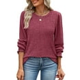thumbnail image 2 of Fantaslook Womens Tops Dressy Casual Long Sleeve Shirts Fashion Blouses Lightweight Fall Sweaters, 2 of 7